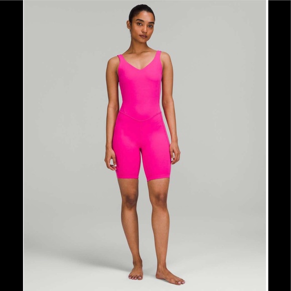 lululemon athletica Tops - Lululemon Align Onesie 8" in Sonic Pink Size 2